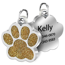 Cargar imagen en el visor de la galería, Custom Dog Tag Engraved Pet Dog Collar Accessories Personalized Cat Puppy ID Tag Stainless Steel Paw Name Tag Anti-lost Pendant - Gadgets TIC