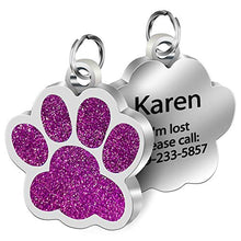 Cargar imagen en el visor de la galería, Custom Dog Tag Engraved Pet Dog Collar Accessories Personalized Cat Puppy ID Tag Stainless Steel Paw Name Tag Anti-lost Pendant - Gadgets TIC