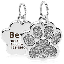 Cargar imagen en el visor de la galería, Custom Dog Tag Engraved Pet Dog Collar Accessories Personalized Cat Puppy ID Tag Stainless Steel Paw Name Tag Anti-lost Pendant - Gadgets TIC