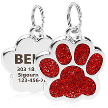Cargar imagen en el visor de la galería, Custom Dog Tag Engraved Pet Dog Collar Accessories Personalized Cat Puppy ID Tag Stainless Steel Paw Name Tag Anti-lost Pendant - Gadgets TIC