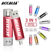 Cargar imagen en el visor de la galería, OTG 3 IN 1 pendrive 128GB 64GB cle usb memory 32GB 16GB pen drive 8GB 4GB flash usb pen Type-C Key usb flash stick business Gift - Gadgets TIC