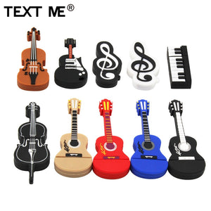 TEXT ME Cartoon  usb 2.0 Musical instrument piano guitar note violin 64GB USB flash drive pen drive 4GB 8GB 16GB 32GB U disk - Gadgets TIC