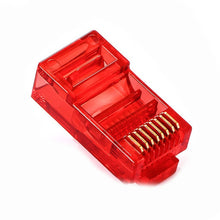 Cargar imagen en el visor de la galería, JONSNOW 20/50/100PCS RJ45 Ethernet Cables Module Plug Network Connector RJ-45 Crystal Heads Cat5 Color Cat5e Gold Plated Cable - Gadgets TIC
