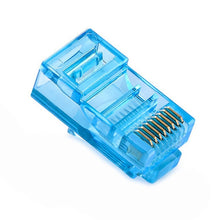 Cargar imagen en el visor de la galería, JONSNOW 20/50/100PCS RJ45 Ethernet Cables Module Plug Network Connector RJ-45 Crystal Heads Cat5 Color Cat5e Gold Plated Cable - Gadgets TIC
