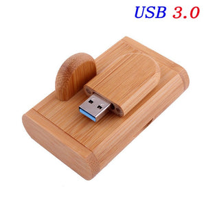 JASTER USB 3.0 High speed LOGO wooden+Box Personal LOGO customer pendrive 8GB 16GB 32GB 64GB usb Flash Drive pen drive U disk - Gadgets TIC