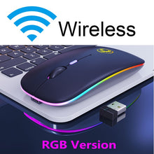 Cargar imagen en el visor de la galería, Wireless Mouse RGB Bluetooth Computer Mouse Silent Rechargeable Ergonomic Mause With LED Backlit USB Optical Mice For PC Laptop - Gadgets TIC
