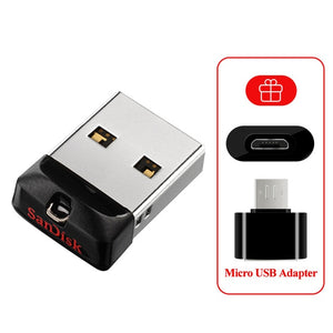 100% Original SanDisk USB 2.0 CZ33 Mini Pen Drive 64GB 32GB 16GB USB Flash Drive Memory Stick U Disk USB Key Pendrive for PC - Gadgets TIC